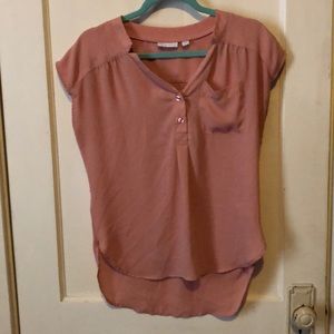 New York & Company - Pink Flowy Business Blouse